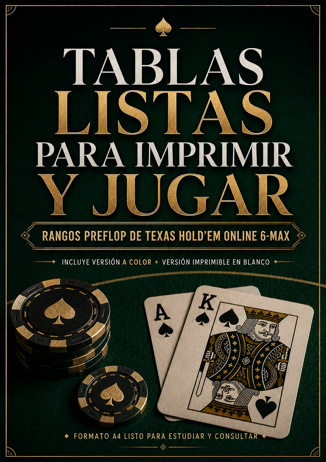 Portada de tablas de poker preflop para imprimir